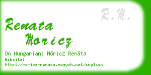 renata moricz business card